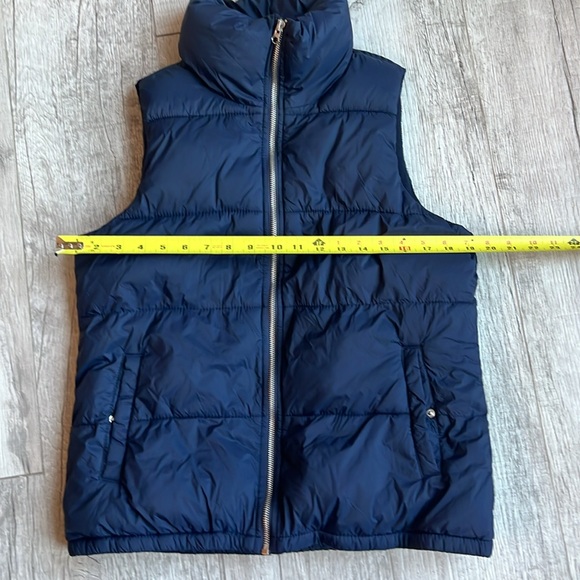 Old Navy Vest Women’s Blue Puffer Coat Full Zip Pockets Insulated Size S - Picture 8 of 8